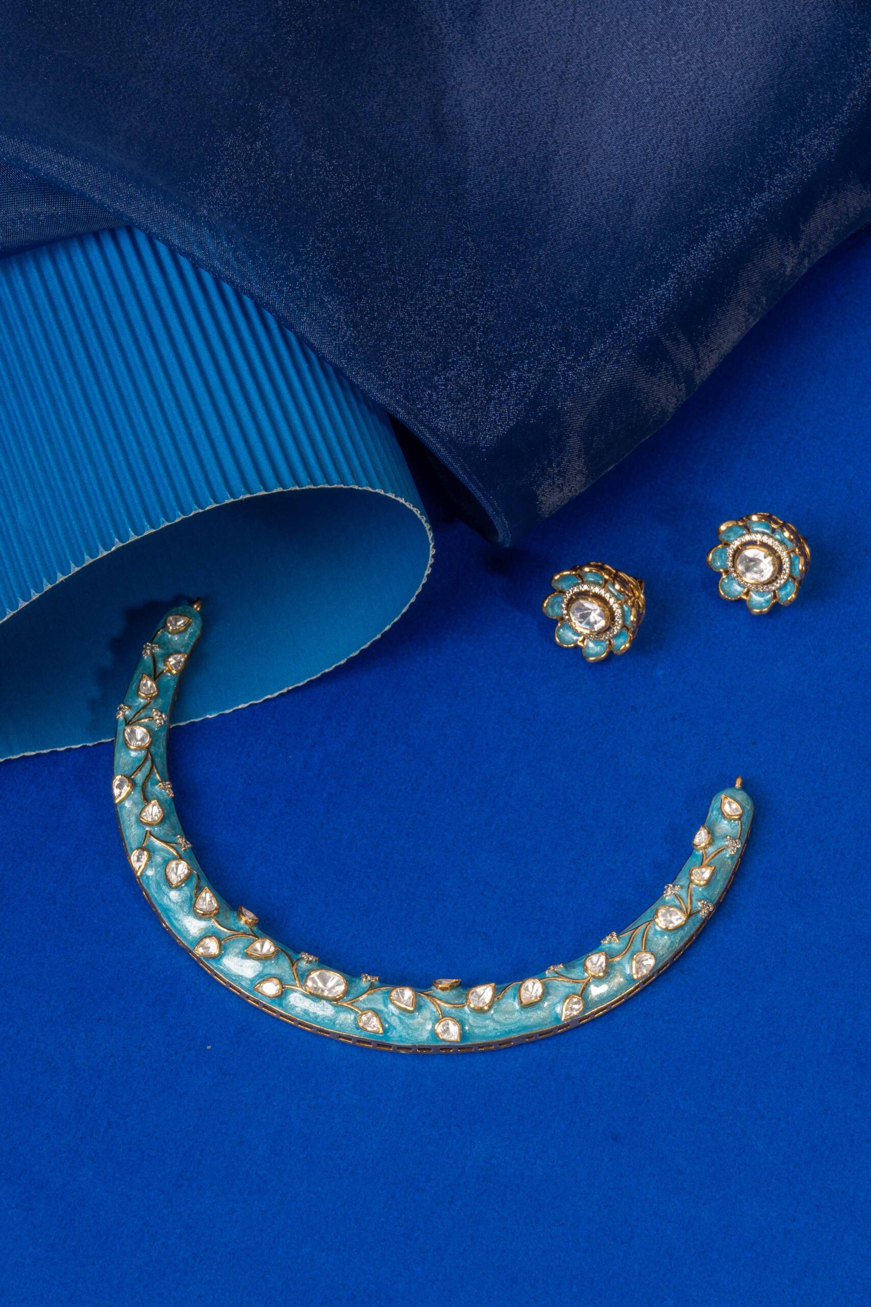 Blue Enamel Choker Set Blue Enamel Choker Set - Image 1