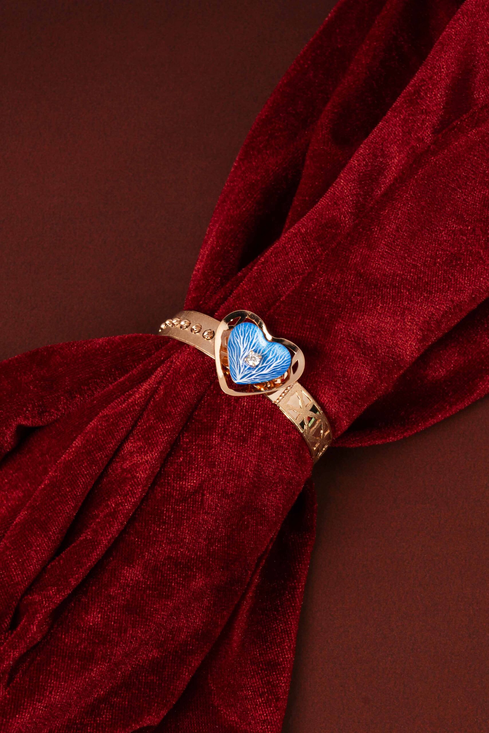 Blue Heart Charm Bracelet Blue Heart Charm Bracelet - Image 1