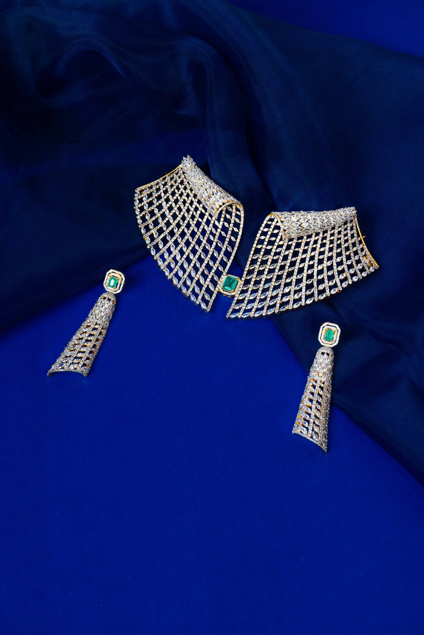 Diamond and Emerald Choker Set Diamond and Emerald Choker Set - Image 1