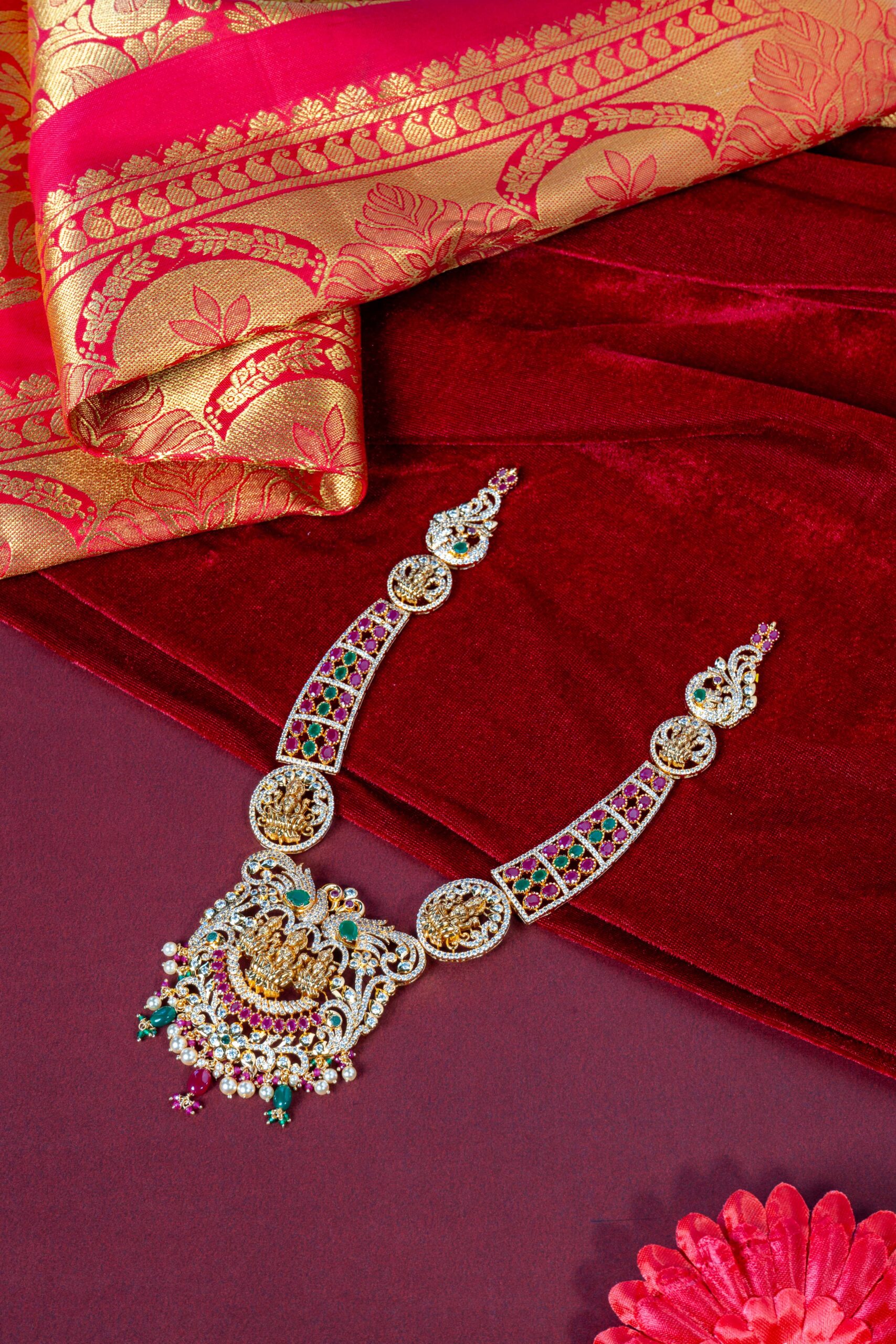 Gold Tone Temple Necklace Gold Tone Temple Necklace - Image 1