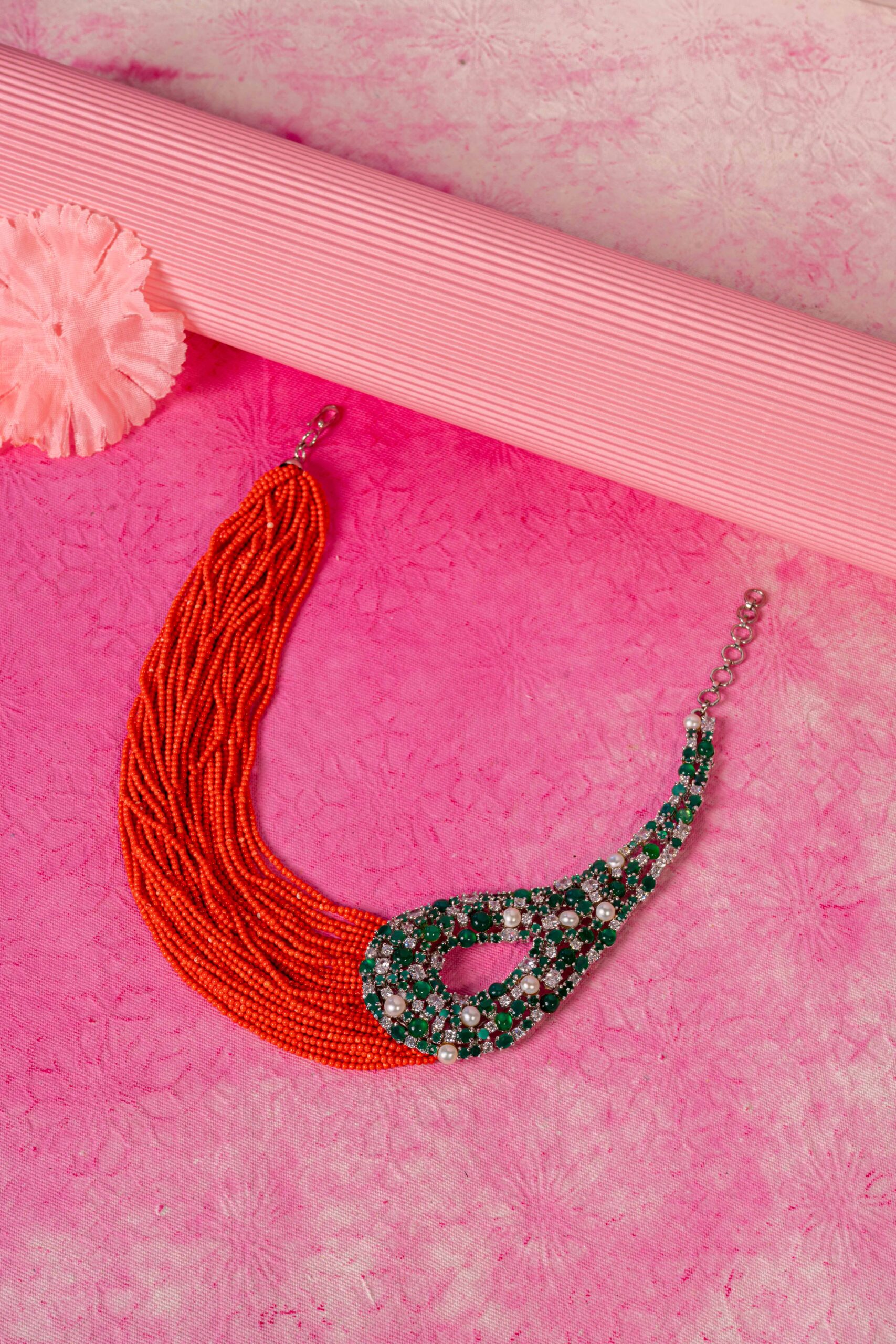 Half Beaded Statement Necklace Half Beaded Statement Necklace - Image 1