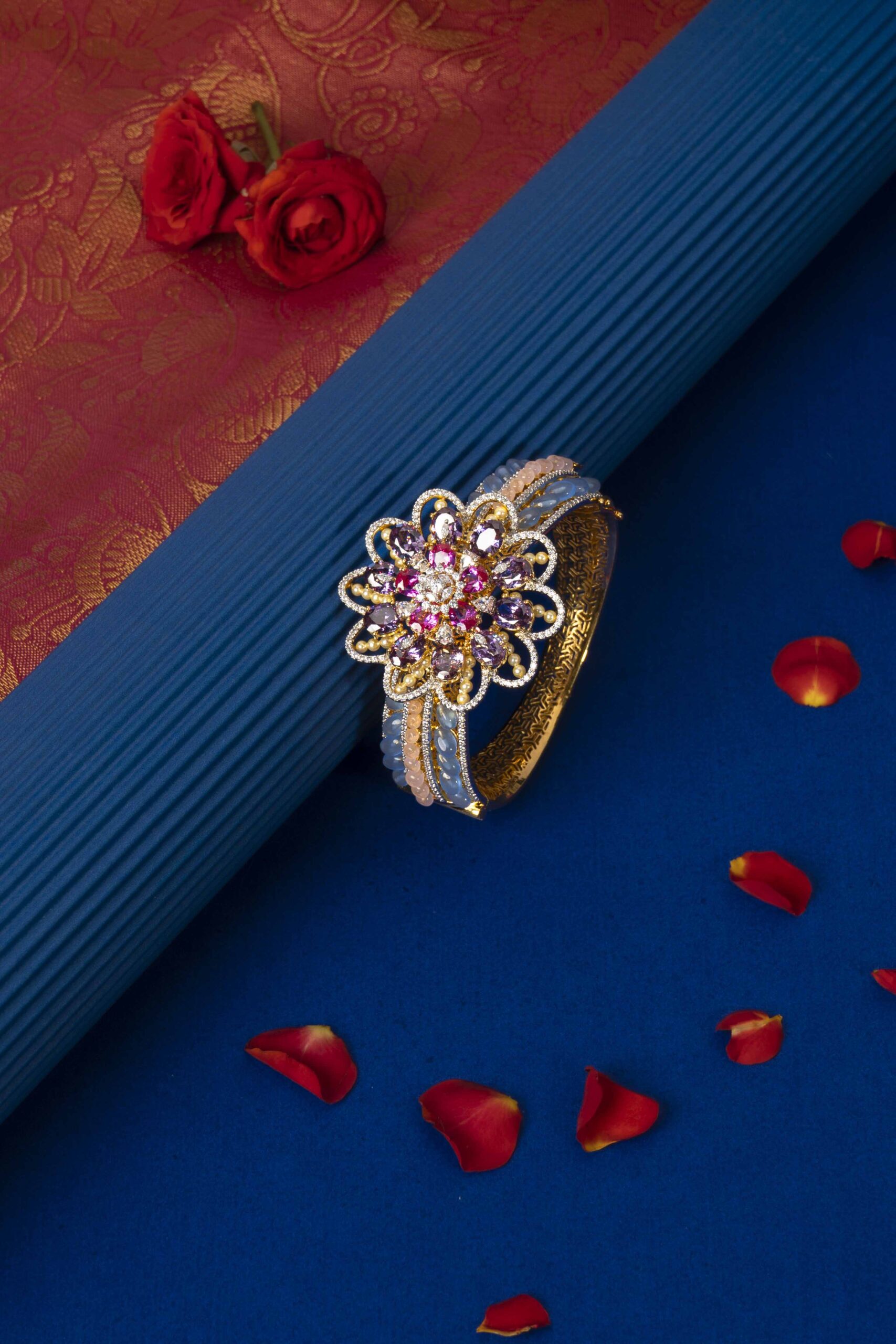 Multi Coloured Floral Bracelet Multi Coloured Floral Bracelet - Image 1