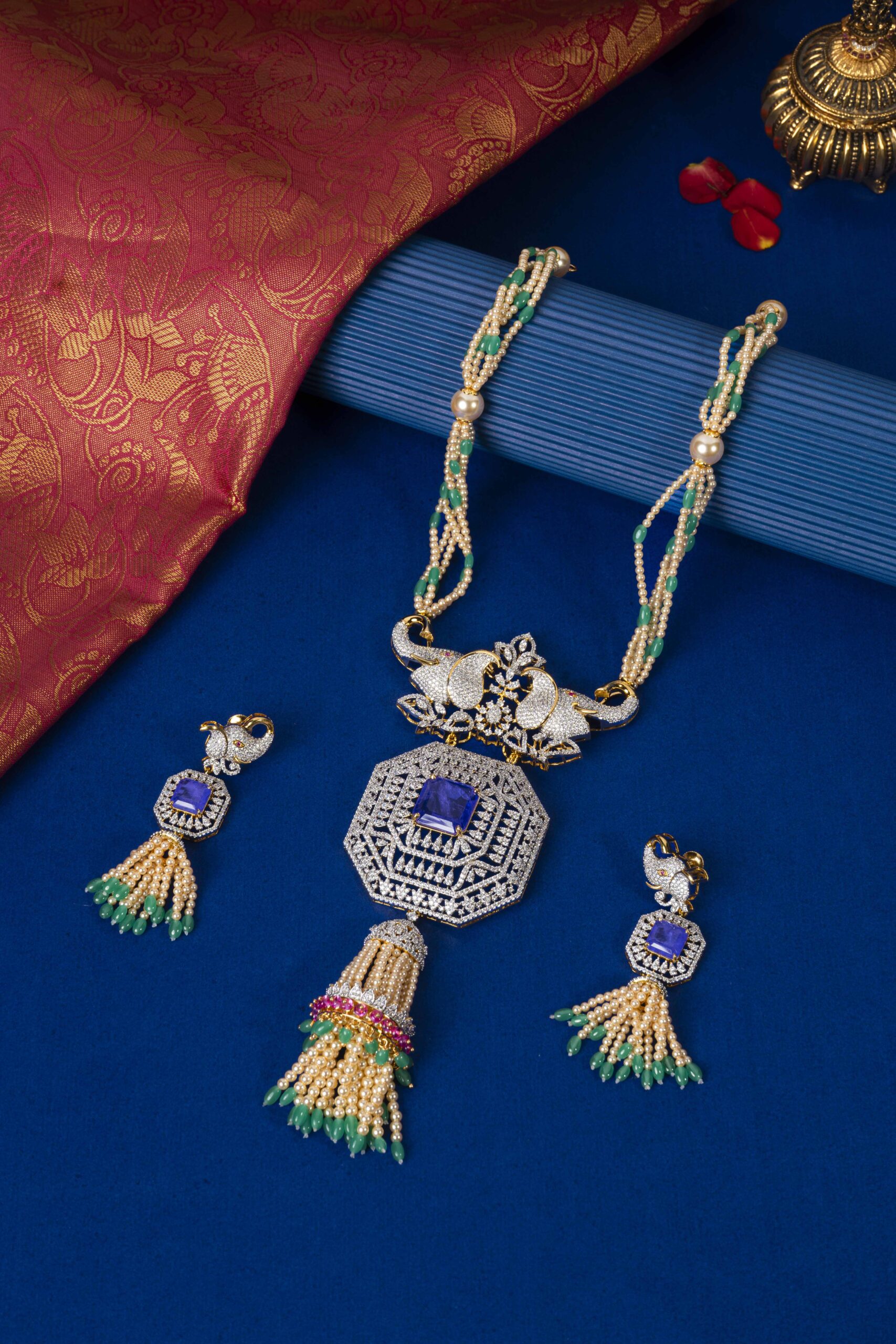 Multi-Strand Purple Stone Necklace Multi-Strand Purple Stone Necklace - Image 1