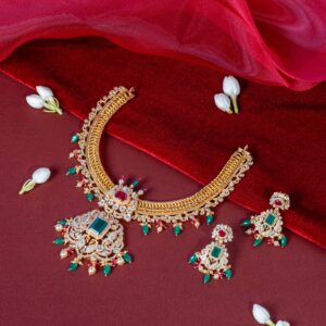 Ruby Emerald Choker Set