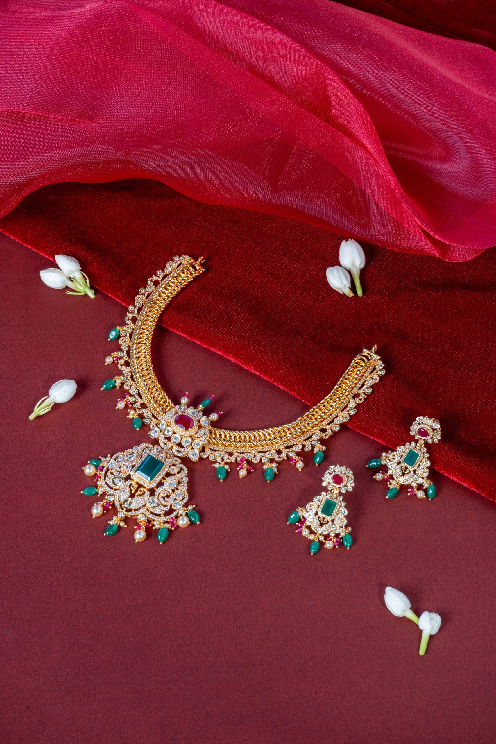 Ruby Emerald Choker Set Ruby Emerald Choker Set - Image 1
